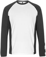 Bielefeld T-Shirt langarm, Gr. 2XL - weiss/dunkelanthrazit