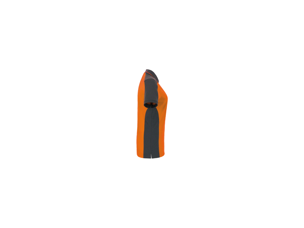 Damen-Polosh. Co. Perf. S orange/anth. - 50% Baumwolle, 50% Polyester, 200 g/m²