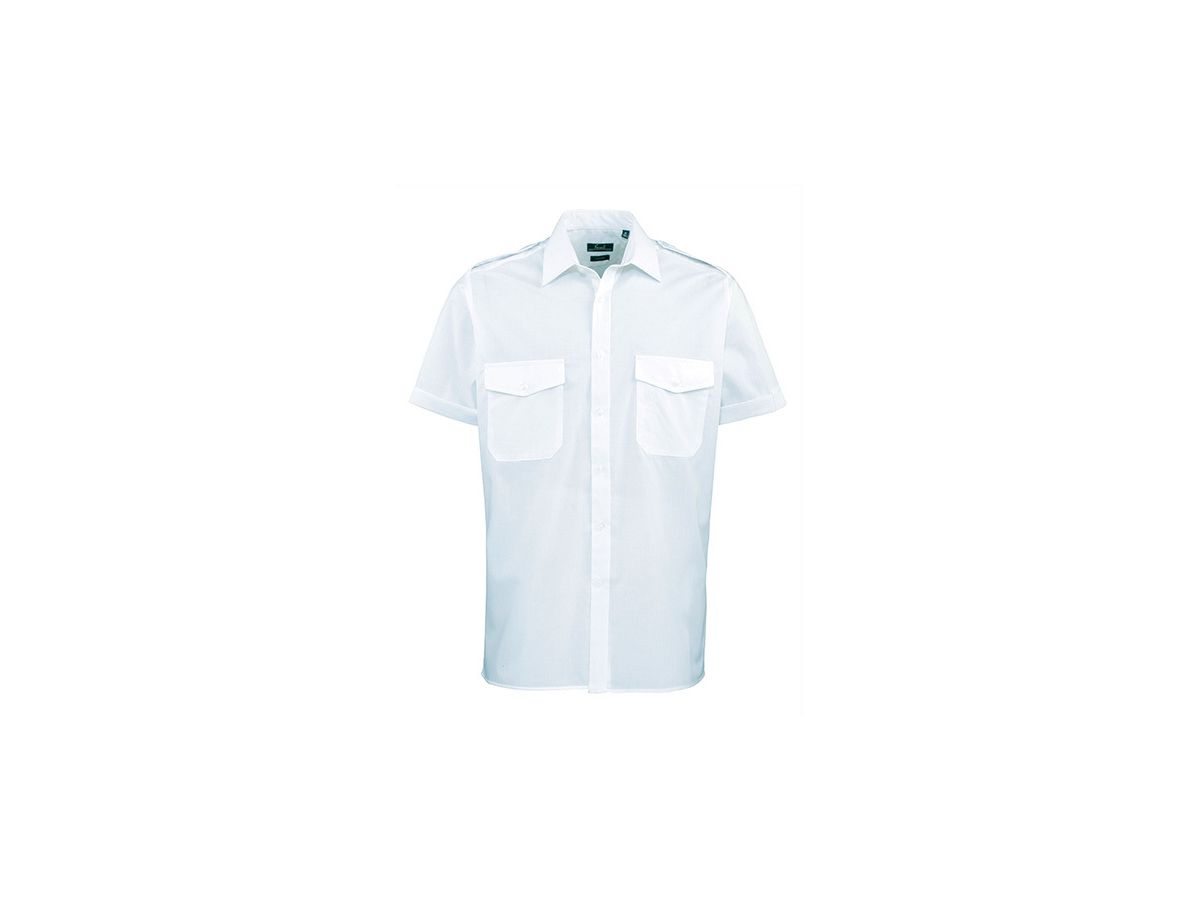 Pilot Shirt Shortsleeve, Gr. 42 (16H) - light blue, 65% PES / 35% CO, 105 g/m2