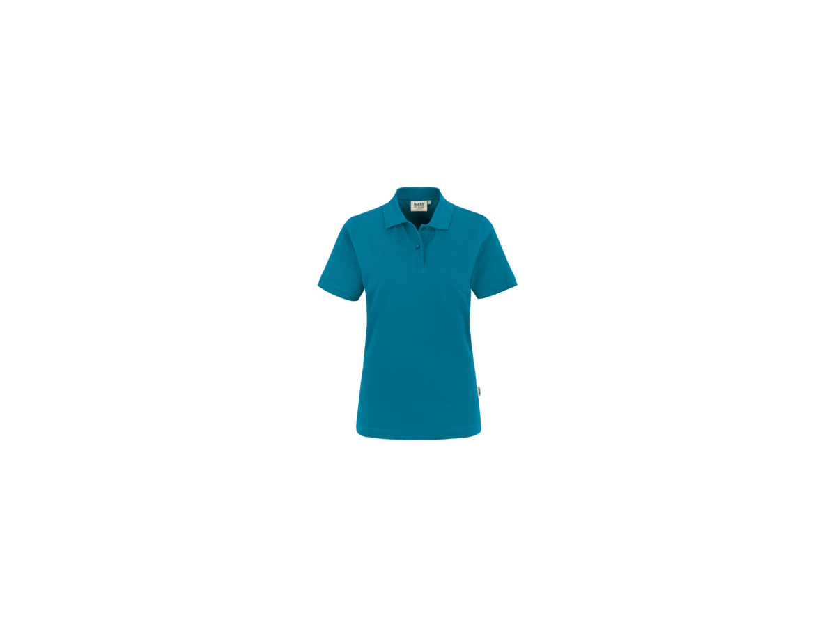 Damen-Poloshirt Top Gr. L, petrol - 100% Baumwolle, 200 g/m²