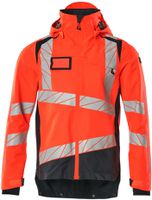 Hard Shell Jacke leichtes Futter Gr. 2XL - hi-vis gelb/schwarzblau, 100% PES