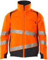 Winterjacke wind-/wasserdicht, Gr. 2XL - hi-vis orange/schwarzblau, 100% PES