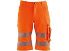 Warnschutz Stretch Arbeitsshorts - 90 % Polyester, 10 % Elastan