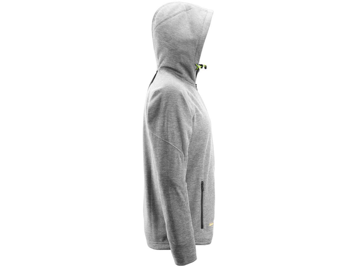Flexi Work Fleece Hoodie, Gr. S - grau/schwarz, 100% PES, 210 g/m²