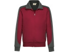Sw.jacke Contr. Perf. 5XL weinrot/anth. - 50% Baumwolle, 50% Polyester, 300 g/m²