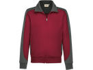 Sw.jacke Contr. Perf. 6XL weinrot/anth. - 50% Baumwolle, 50% Polyester, 300 g/m²