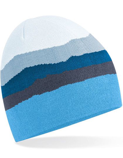 Mountain Peaks Pull-On Beanie, One Size - CB394R, Beechfield