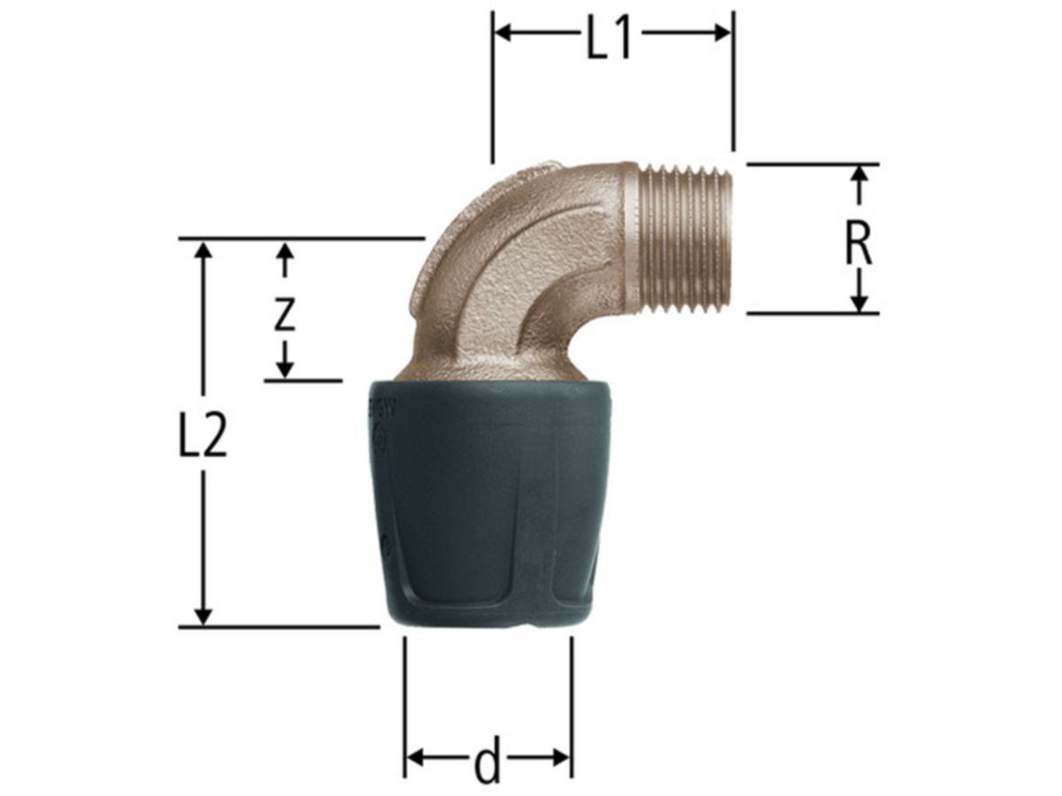 Optiflex prOfix Bogen - mit Aussengewinde
