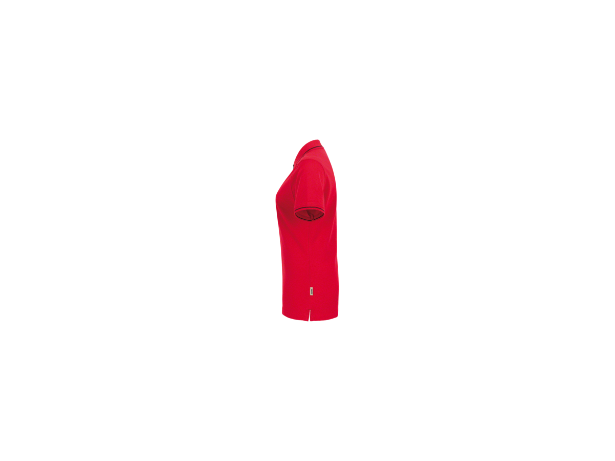 Damen-Poloshirt Casual 3XL rot/schwarz - 100% Baumwolle