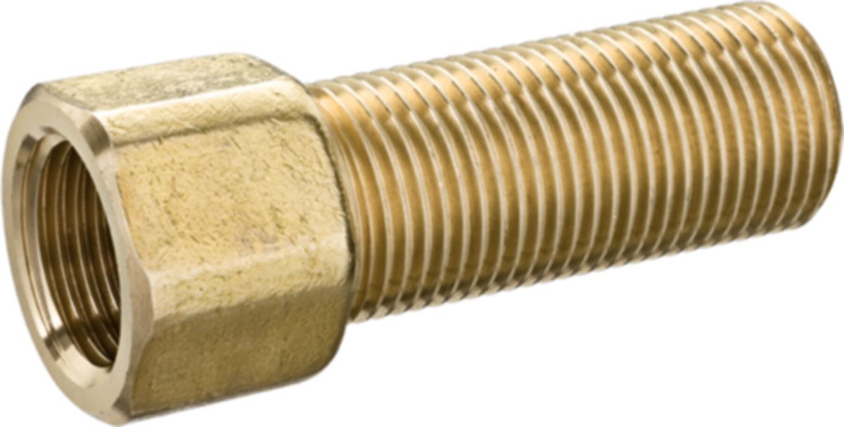 Gewindeverlängerung mit 6-kant - Messing