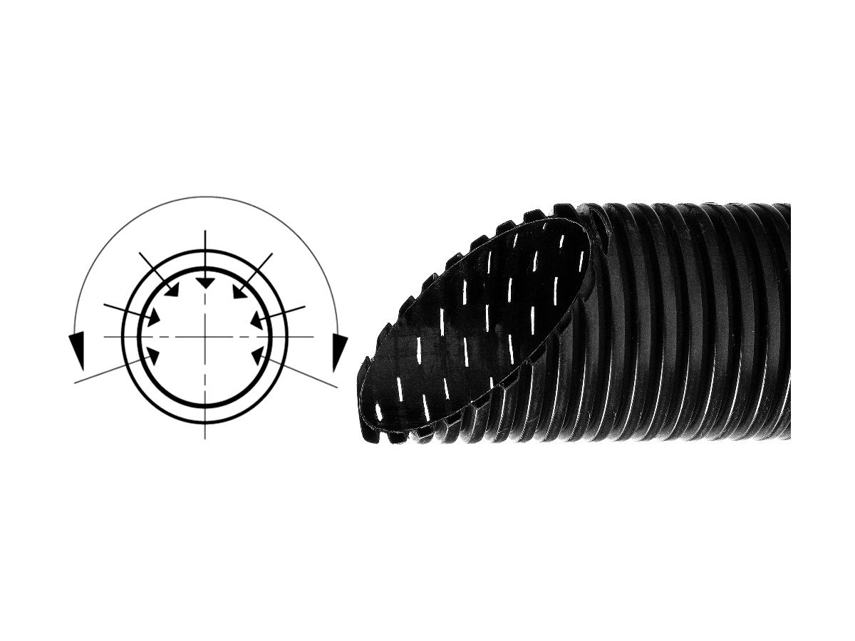 Fischer-Drainrohr SN8 à 6 m - teilgeschlitzt, mit Muffe