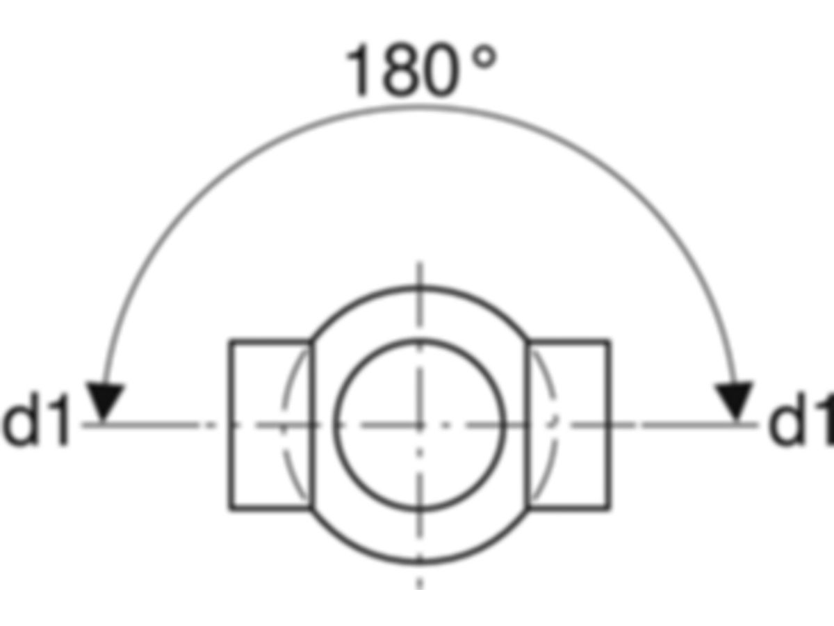 Geberit Doppel-Abzweig 180° 110