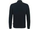 Longsleeve-Poloshirt Perf. M schwarz - 50% Baumwolle, 50% Polyester, 220 g/m²