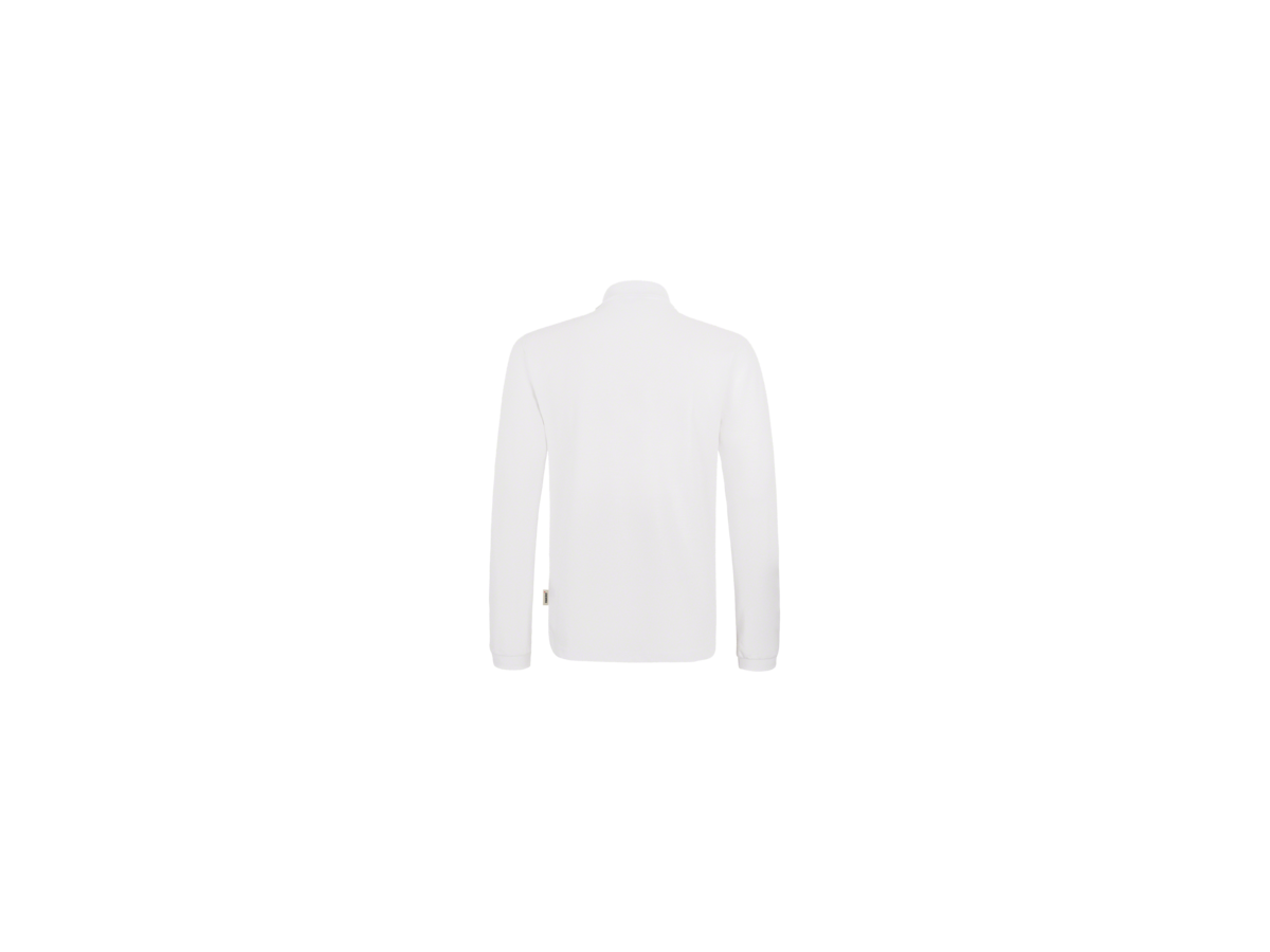 Longsleeve-Poloshirt HACCP-Perf. M weiss - 50% Baumwolle, 50% Polyester, 220 g/m²