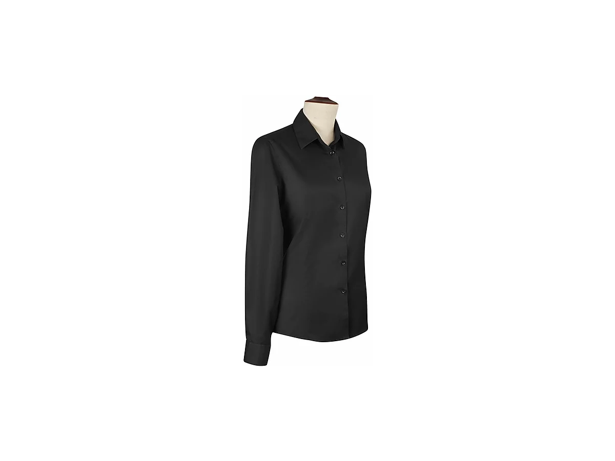 BELLE Damenbluse langarm Grösse 42 (XL) - 0500-schwarz, Smellproof Plus