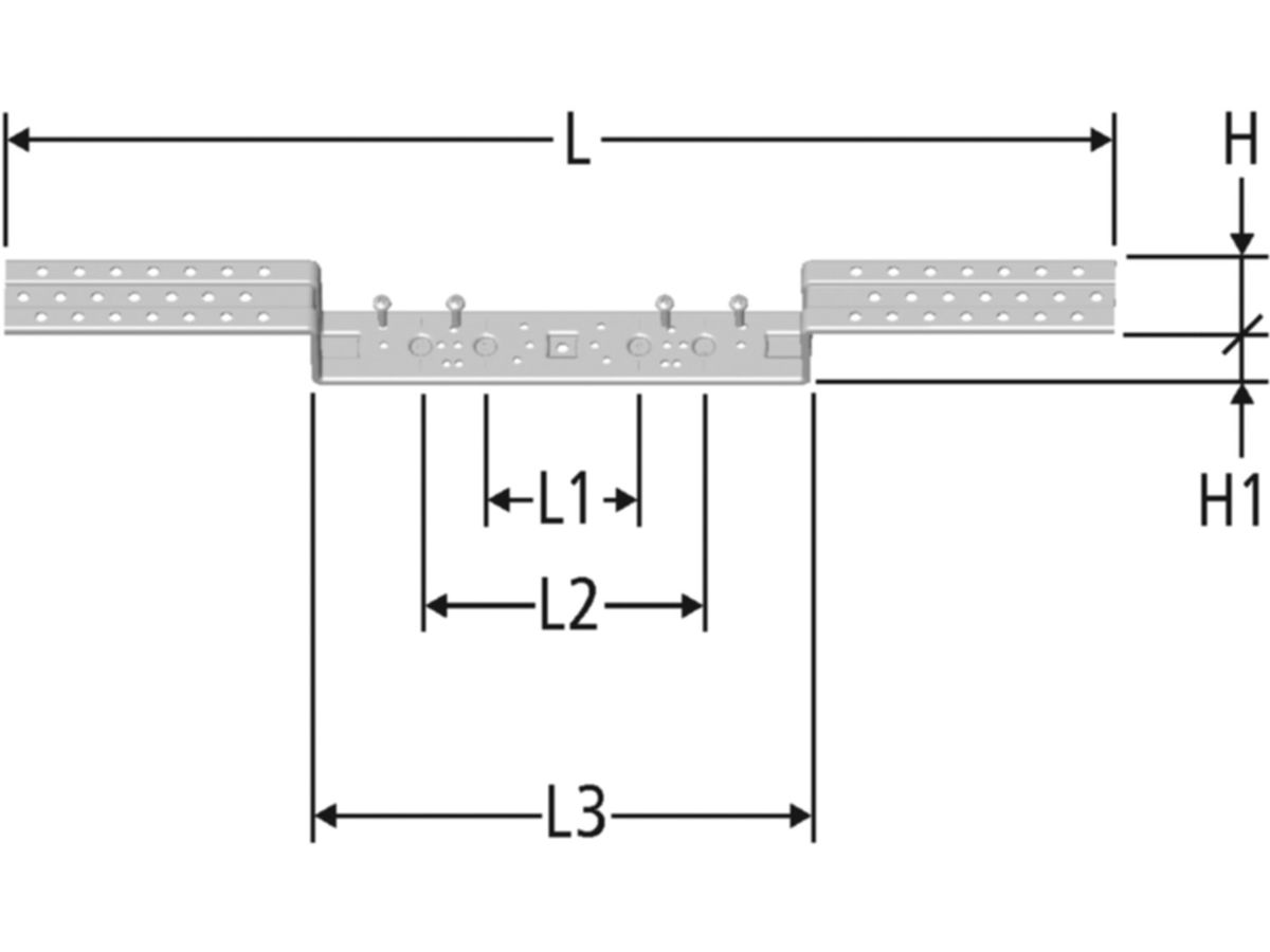 Optiflex Montageschiene - für Mauerwerk