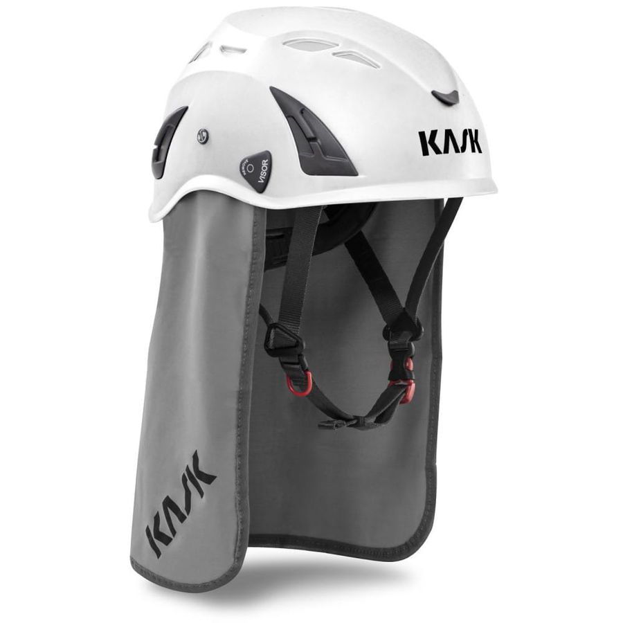 Nackenschutz Plasma zu KASK-Helm, grau - 45 x 27 cm, wind- und wasserdicht