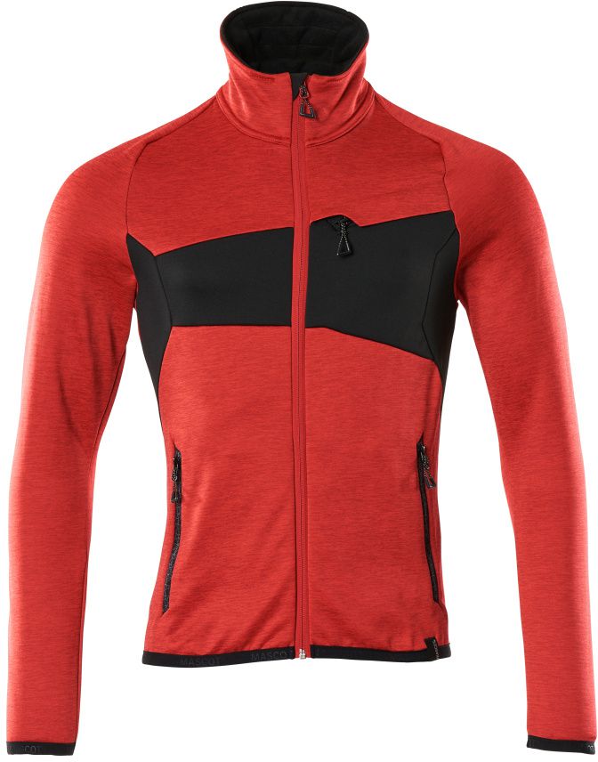 Fleecepullover Microfleecejacke - mit Reissverschluss, 94% PES / 6% EL