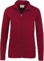 Damen-Interlockjacke Gr. M, weinrot - 100% Baumwolle, 220 g/m²