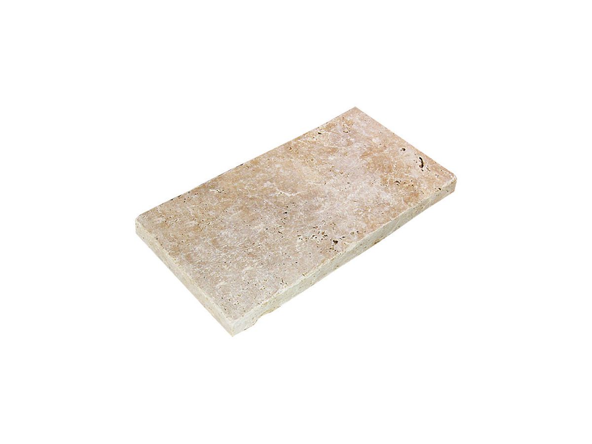 Travertin Platten beige - gesägt / getrommelt