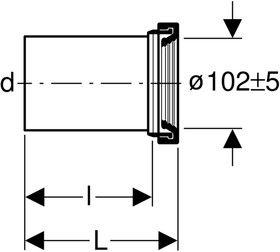 Geberit PE Stand-WC-Manschette - 2 Deckkappen; Dichtung