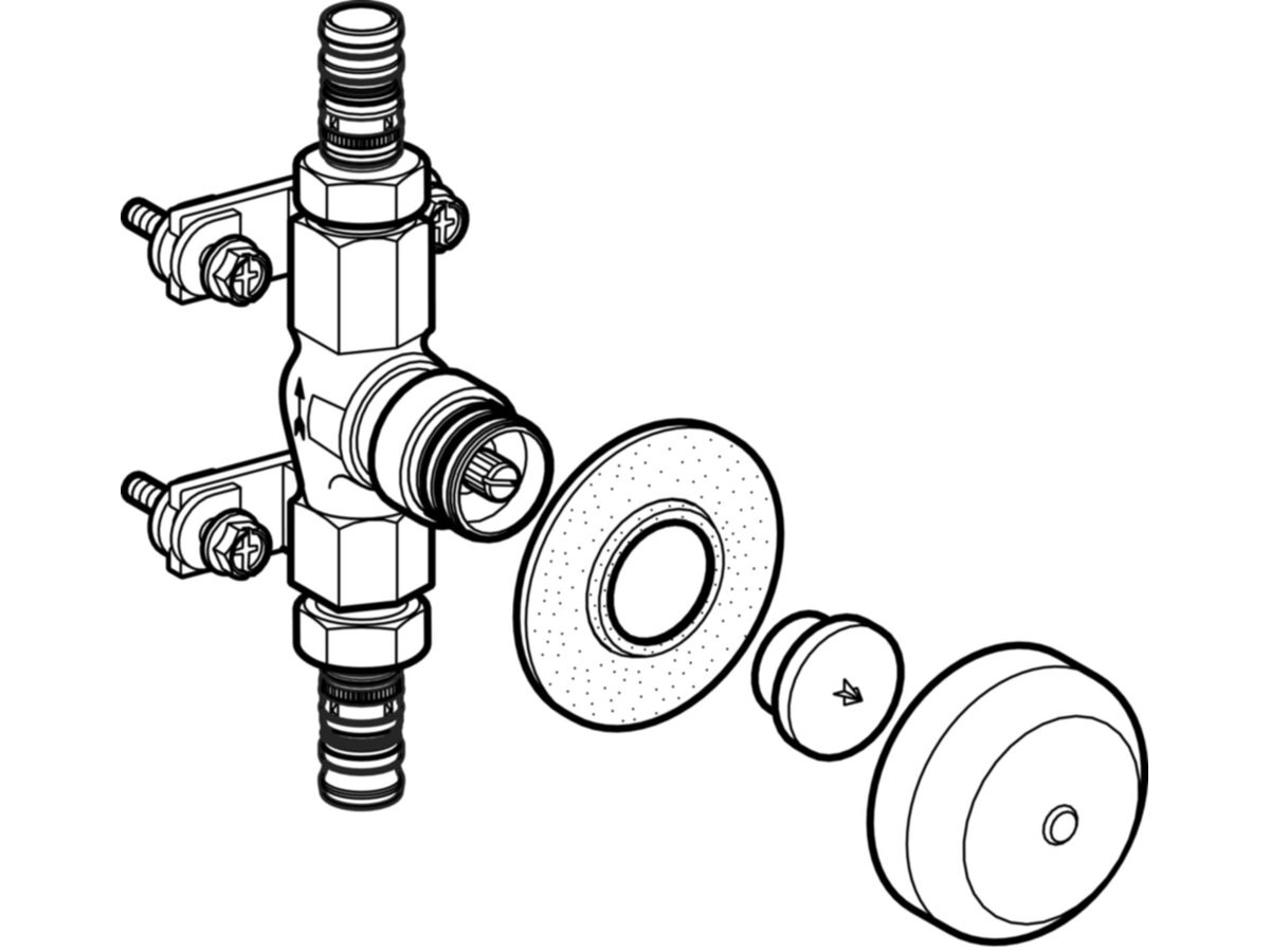 Geberit Unterputz-Absperrvent. 3/4" - Universal verchromt