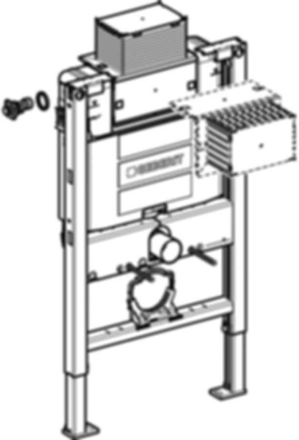 Geberit Duofix-Wand-WC-Element Omega - Typ 82, Betätigung von oben/vorne