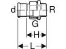 MPF-Durchgangsverschr. flach AG 28-1" - Nr. 25337