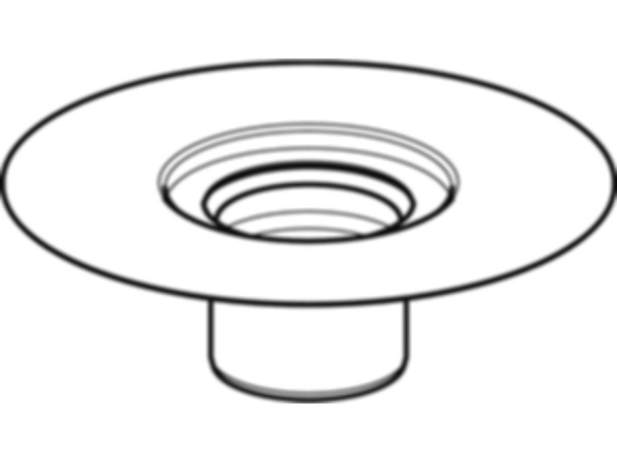 Geberit Flansch aus Edelstahl zu - Bodenabläufen 13 x 13 cm