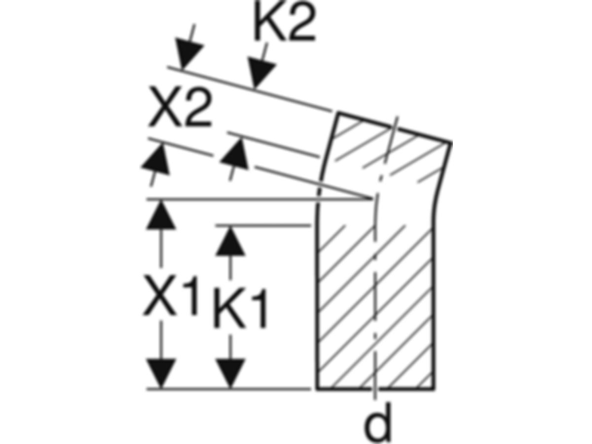 Geberit PE Bogen 15° - mit langem Schenkel