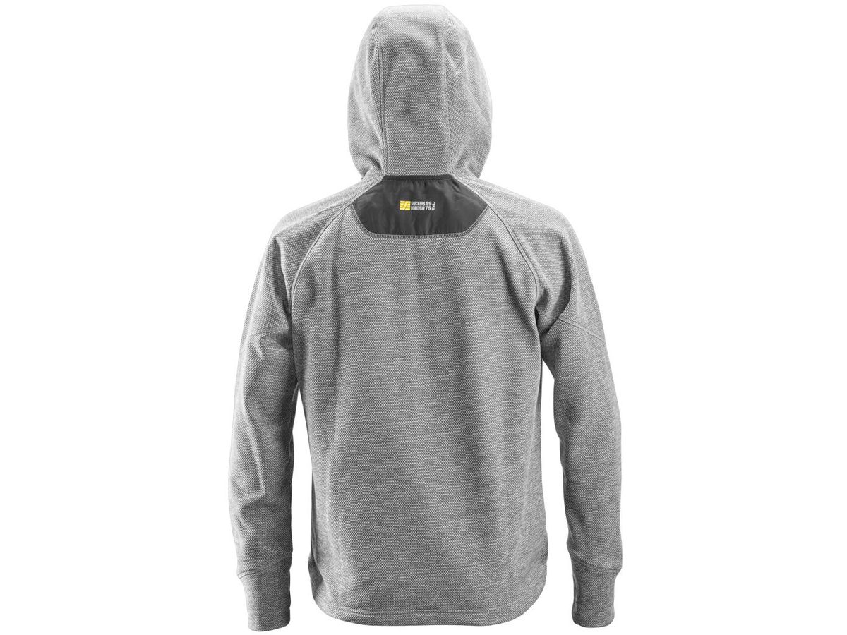 Flexi Work Fleece Hoodie, Gr. S - grau/schwarz, 100% PES, 210 g/m²
