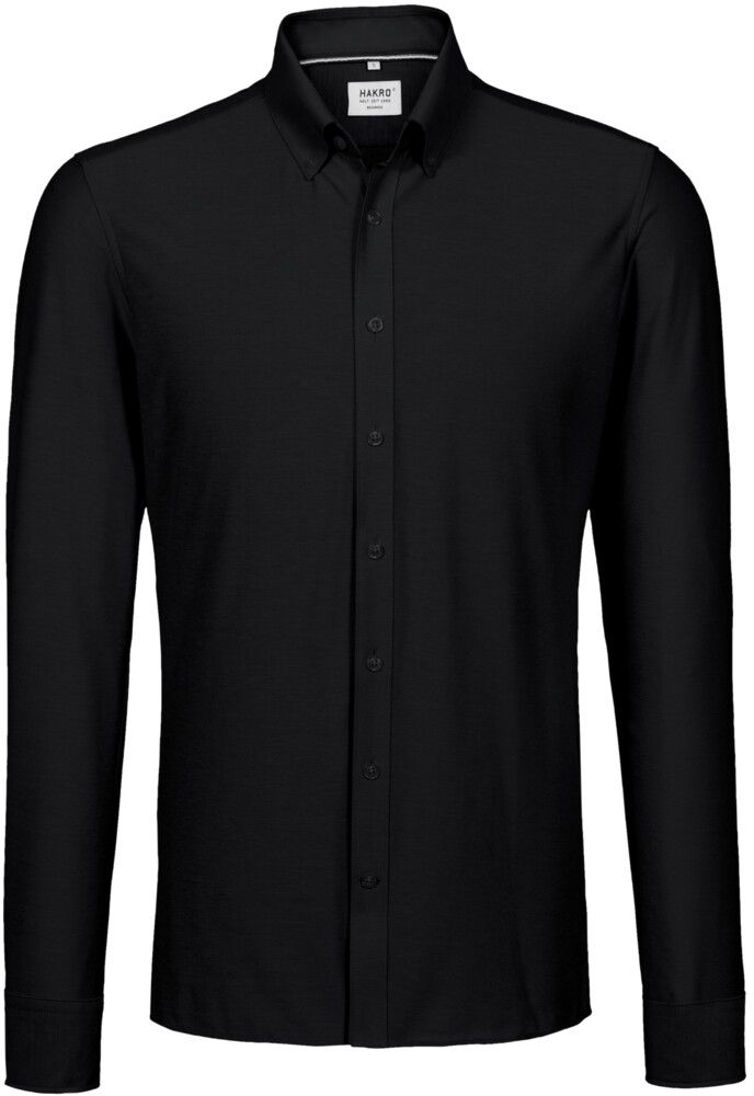 Hemd Natural Stretch Regular, Gr. 3XL - schwarz, 57% CO / 43% PES