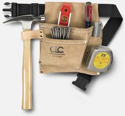 Leder Werkzeuggürtel einseitig - mit Schnellverschluss-Gürtel 5 cm