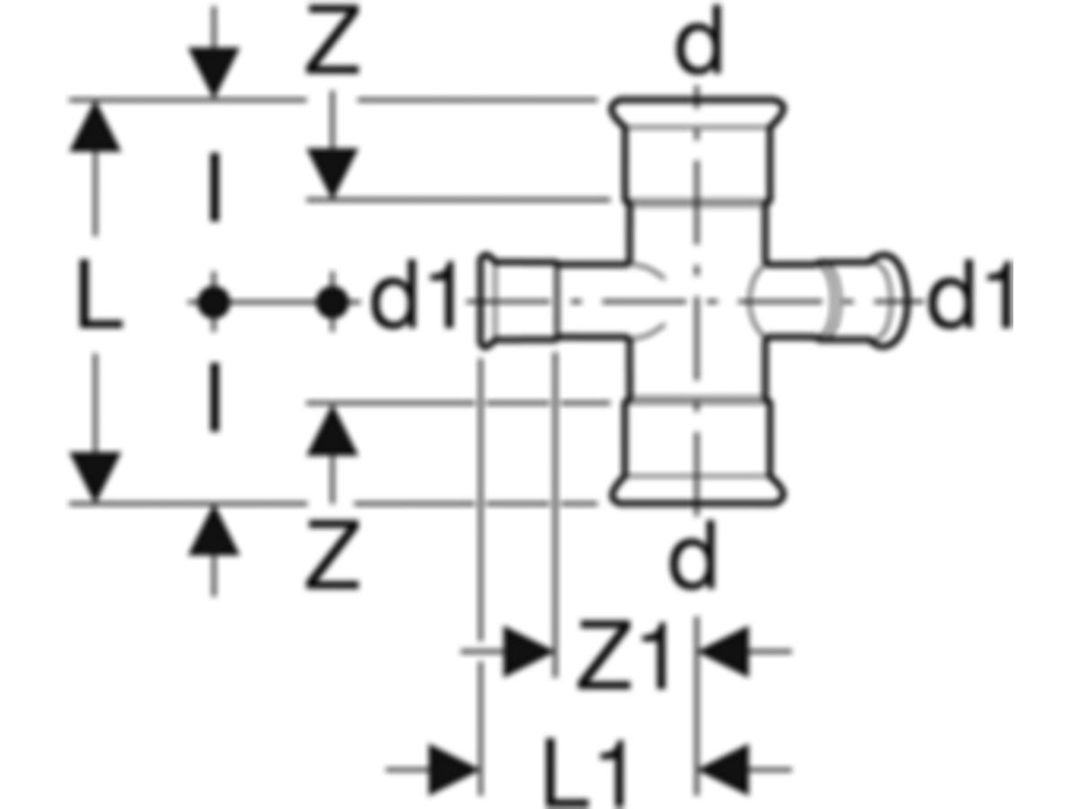 Mapress C-Stahl Kreuzstück 30°