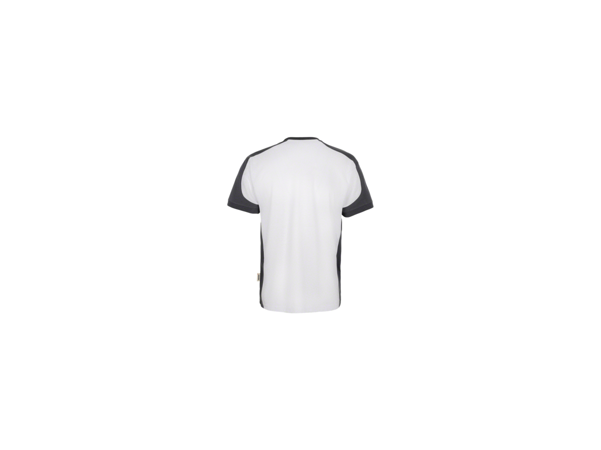 T-Shirt Contrast Perf. S weiss/anthrazit - 50% Baumwolle, 50% Polyester, 160 g/m²