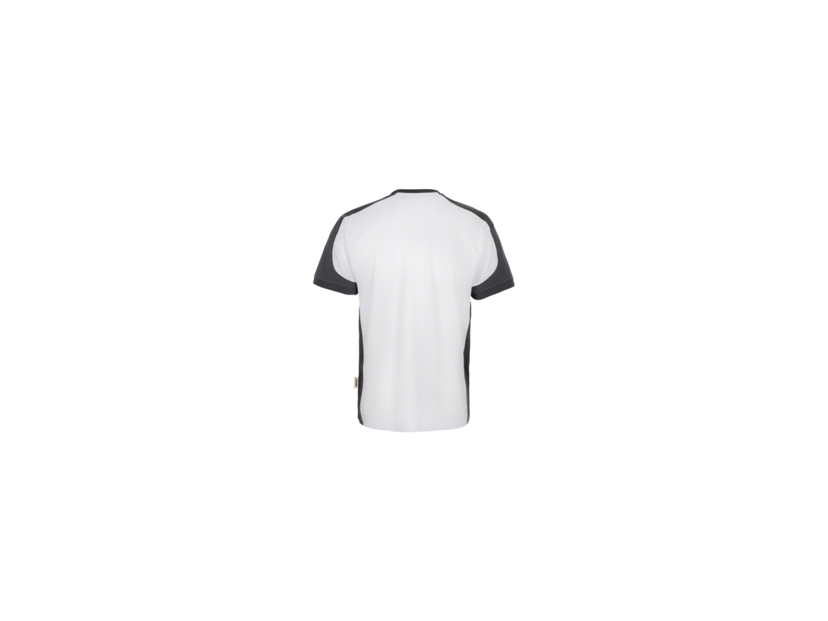 T-Shirt Contrast Perf. L weiss/anthrazit - 50% Baumwolle, 50% Polyester, 160 g/m²