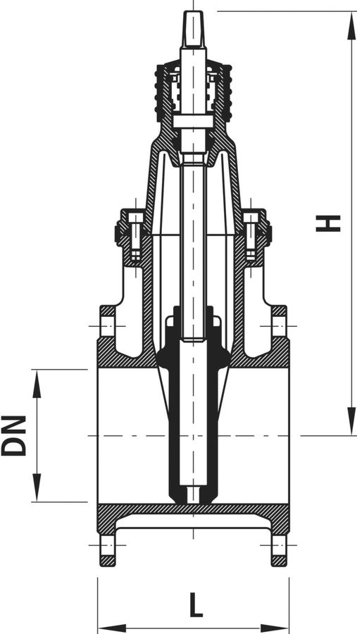 Flanschenschieber Hawle, PN 16