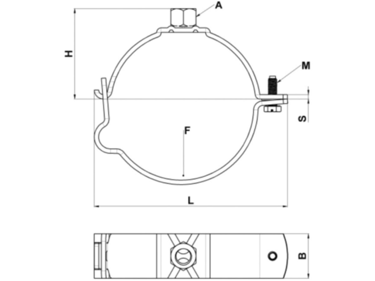 Geberit Rohrschelle mit Muffe 1/2"