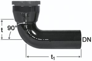 HD Bogen 90°, Schraubmuffe und Spitzende - Fig. 2320