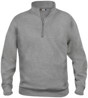 CLIQUE Basic Half Zip Gr. 2XL - graumeliert, 65% PES / 35% CO, 280 g/m²