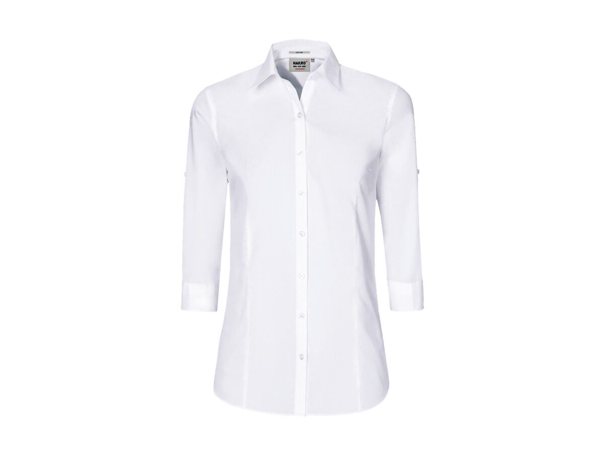 Bluse Mikralinar 3/4-Arm-Vario, Gr. 2XS - weiss