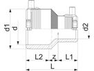 Reduktion PE100 S-5 SDR 11 PN ELGEF - 10 bar Gas / 16 bar Wasser