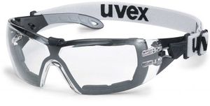 UVEX pheos guard fbl. sv extr. 9192 - Schutzbrille mit Kopfband, schwarz/grau