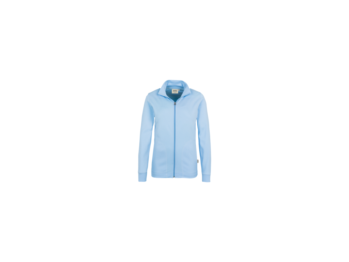 Damen-Interlockjacke Gr. S, eisblau - 100% Baumwolle, 220 g/m²