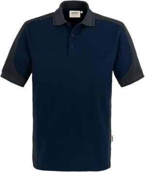 Poloshirt Contrast Perf. 6XL tinte/anth. - 50% Baumwolle, 50% Polyester, 200 g/m²