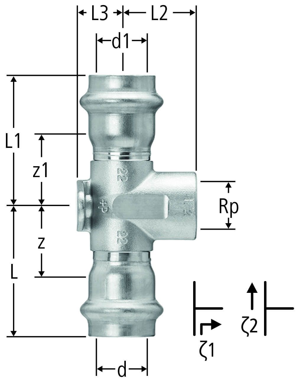 Optipress-Anschluss-Aquaplus - mit Wandflansch