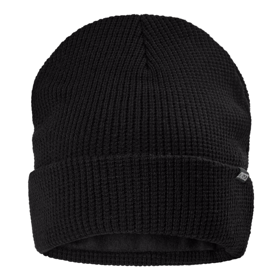 Strickmütze mit Perlmuster, One Size - schwarz, 100% Polyacryl