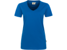 Damen-V-Shirt Perf. Gr. S, royalblau - 50% Baumwolle, 50% Polyester, 160 g/m²