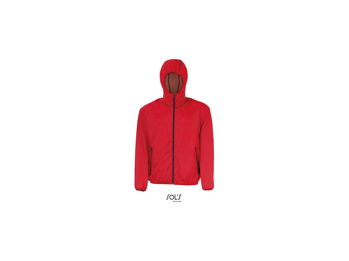 SOL'S Unisex Windbreaker Shore XS - L946 Red/Navy