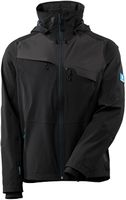 Hard Shell Jacke leicht, Gr. 2XL - schwarz/dunkelanthrazit, 87% PA / 13% EL